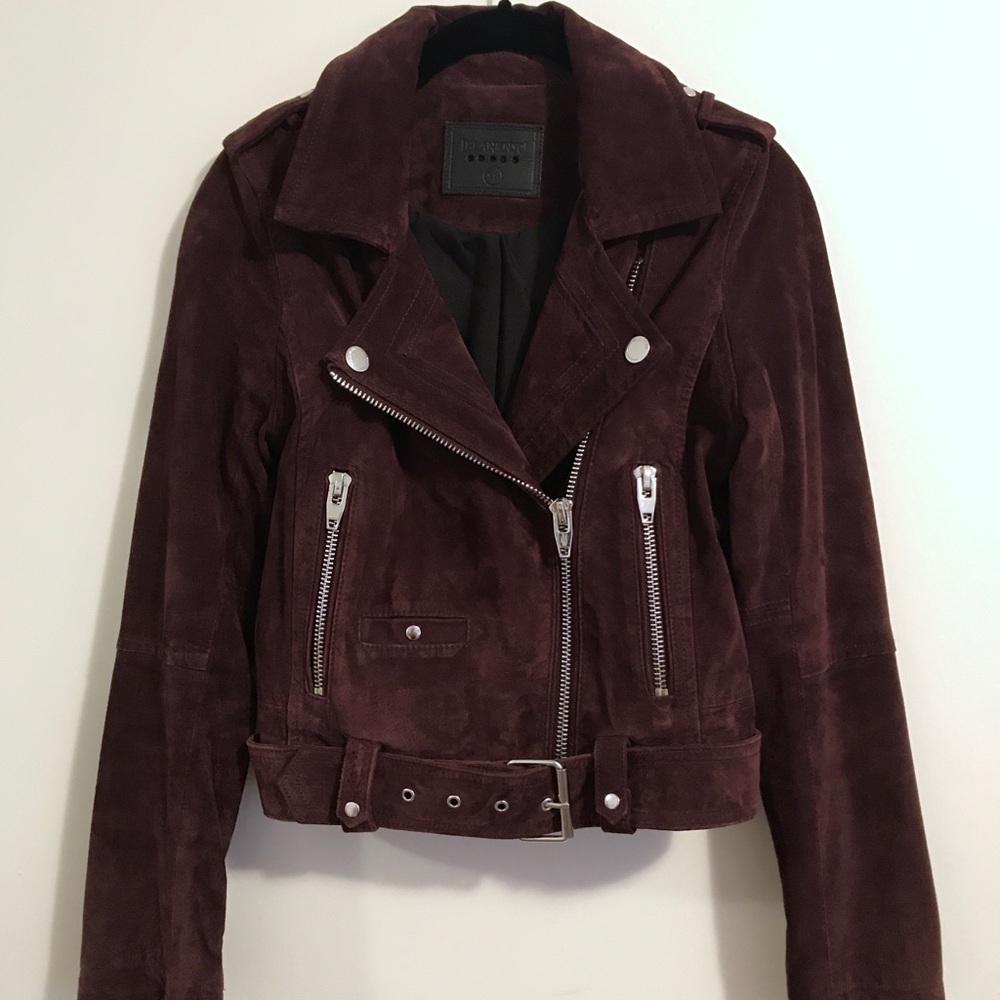 Blank NYC Suede Cropped Moto Jacket